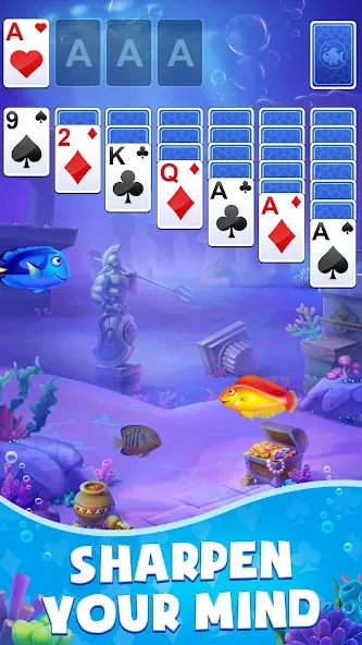 Solitaire: Fish Master MOD APK — Много денег — скриншот 2
