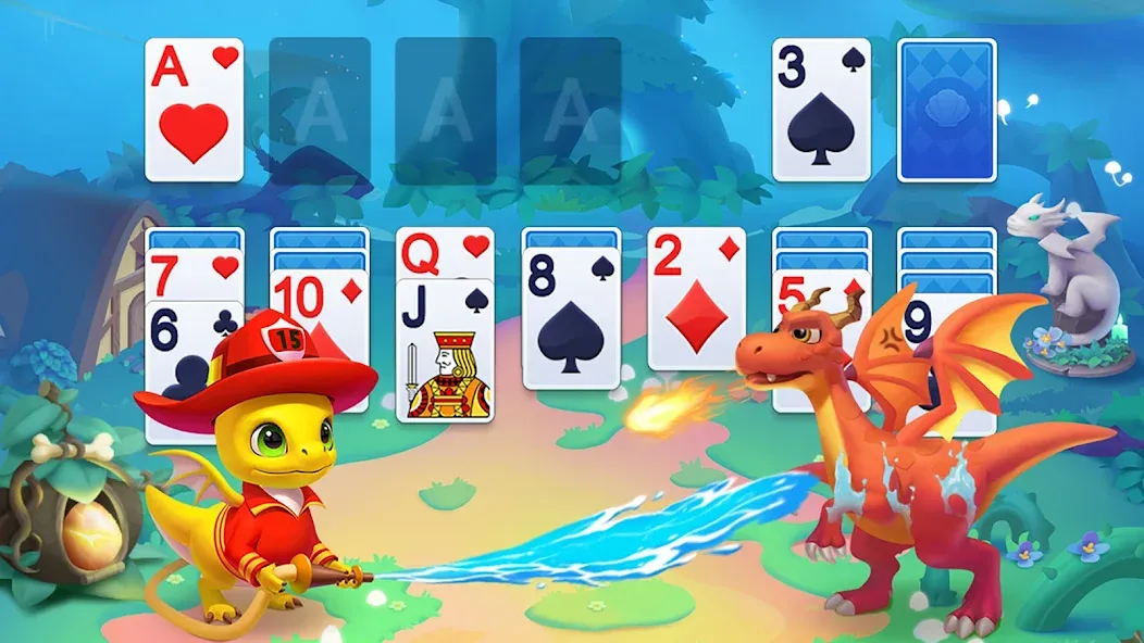 Solitaire Dragons MOD APK на Android — Много денег — скриншот 2