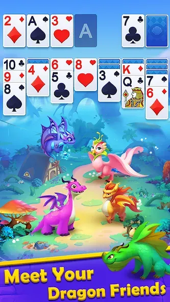 Solitaire Dragons MOD APK на Android — Много денег — скриншот 4