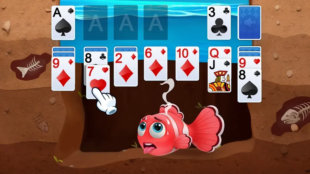Взломанная Solitaire на Андроид — Много денег — скриншот 2 Взломанная Solitaire на Андроид — Много денег — скриншот 2