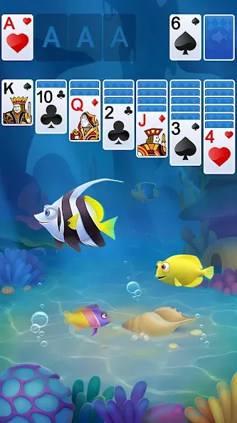 Взломанная Solitaire на Андроид — Много денег — скриншот 4 Взломанная Solitaire на Андроид — Много денег — скриншот 4