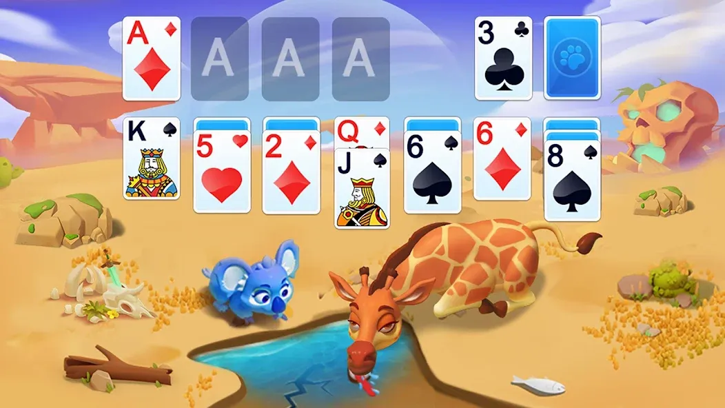 Solitaire - Wild Park на Андроид — Много денег и без рекламы — скриншот 1