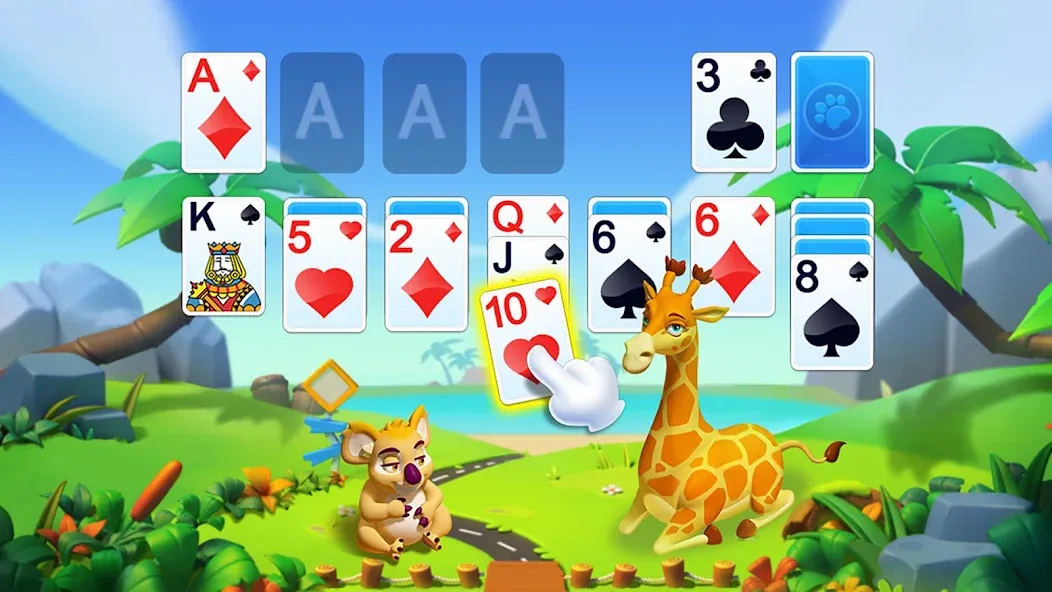Solitaire - Wild Park на Андроид — Много денег и без рекламы — скриншот 2