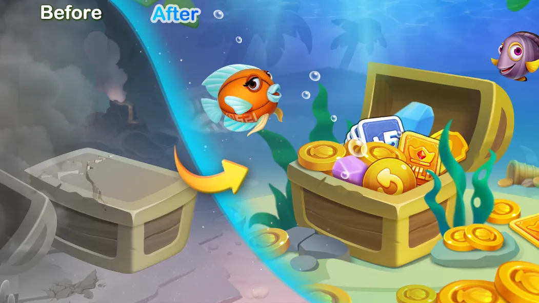 Взломанная Solitaire TriPeaks Fish на Андроид — Много денег и без рекламы — скриншот 3 Взломанная Solitaire TriPeaks Fish на Андроид — Много денег и без рекламы — скриншот 3