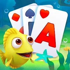 Взломанная Solitaire TriPeaks Fish на Андроид — Много денег и без рекламы