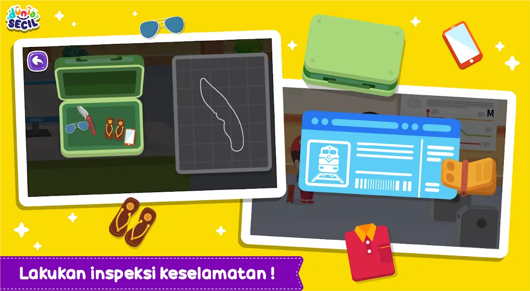 Kereta Api Dunia Secil — Мод: Все поезда открыты — скриншот 2