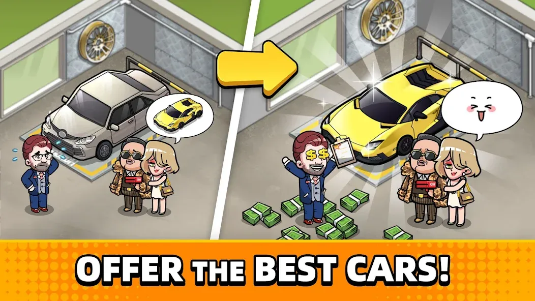 Used Car Tycoon Game на Андроид — Мод меню много денег — скриншот 4