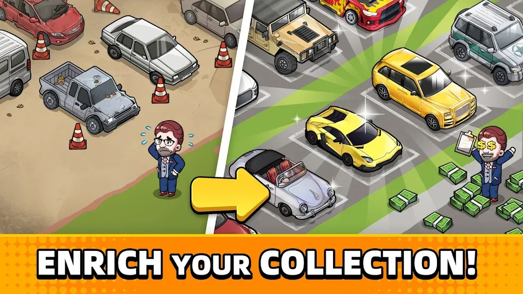 Used Car Tycoon Game на Андроид — Мод меню много денег — скриншот 5