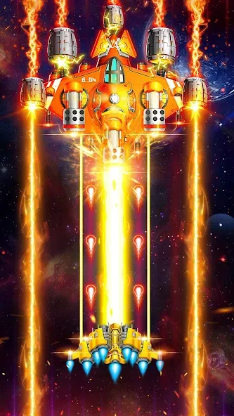Скачать Space Shooter: Galaxy Attack с модом — Много денег — скриншот 1
