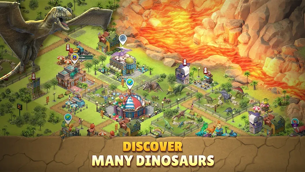 Взломанная Jurassic Dinosaur: Dino Game на Андроид — Много денег — скриншот 4 Взломанная Jurassic Dinosaur: Dino Game на Андроид — Много денег — скриншот 4
