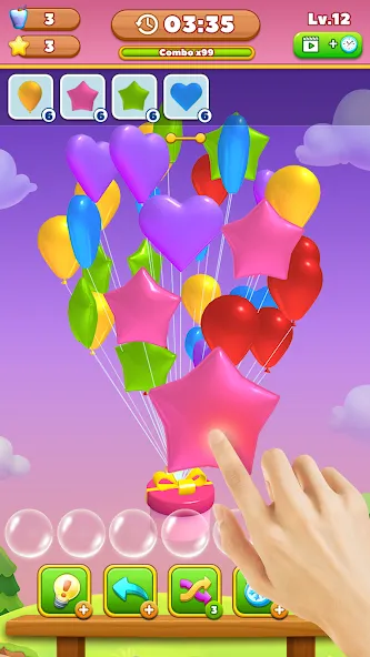 Скачать Match Triple Balloon (Мод: Много денег) на Андроид — скриншот 1
