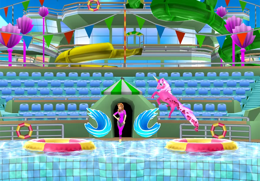 Взломанная My Dolphin Show на Андроид — Много денег — скриншот 2