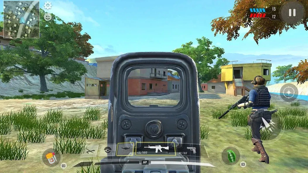Commando War Army Game Offline — Мод: Много денег и бессмертие — скриншот 5