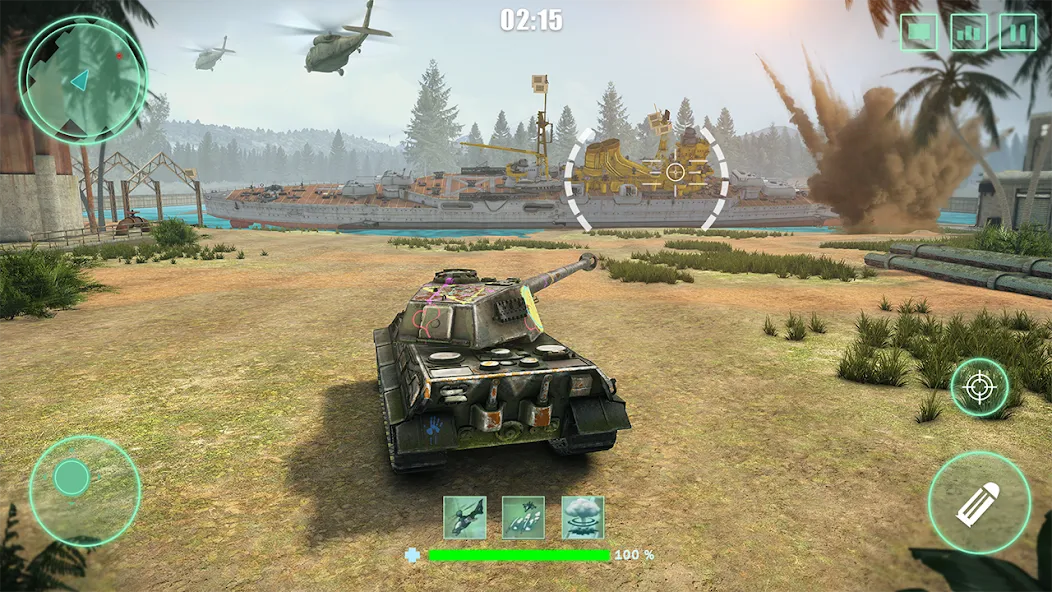 Скачать World Tanks War: Offline Games MOD APK — Много денег — скриншот 1