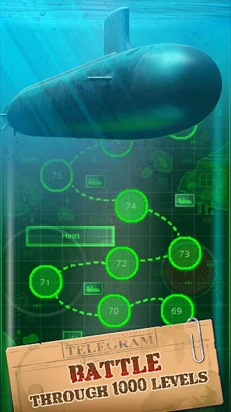Скачать взлом You Sunk - Submarine Attack на Андроид — Много денег и без рекламы — скриншот 5