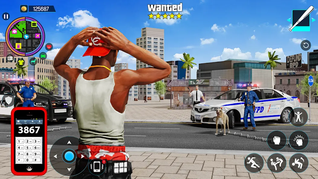 Скачать Gangster Mafia City Crime Game MOD APK — Много денег — скриншот 1