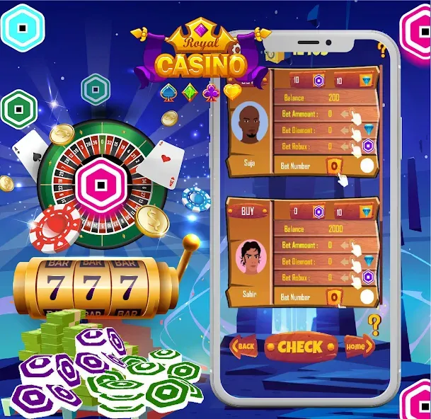 Robux For Robux , Casino Robux MOD APK — Много денег — скриншот 5