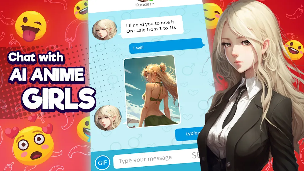 Anime Girlfriend - AI Chat MOD — Премиум подписка разблокирована на Андроид — скриншот 1