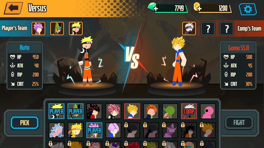 Взломанная Stickman Dragon Fight - Super на Андроид — Много денег — скриншот 5
