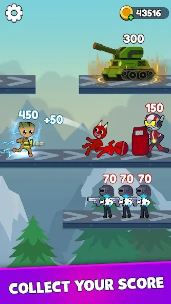 Stick Shooter: Battle Game — Много денег — скриншот 2