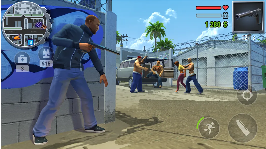 Скачать взлом Gangs Town Story на Андроид — Много денег — скриншот 4