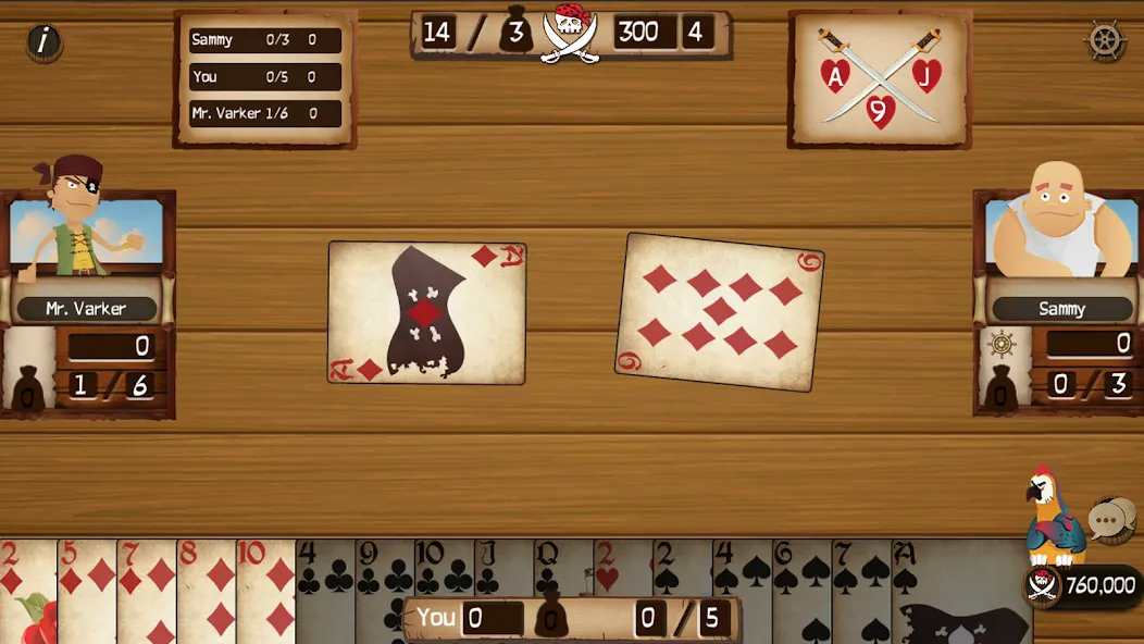 Взломанная Spades Cutthroat Pirates на Андроид — Взлом на много денег — скриншот 2