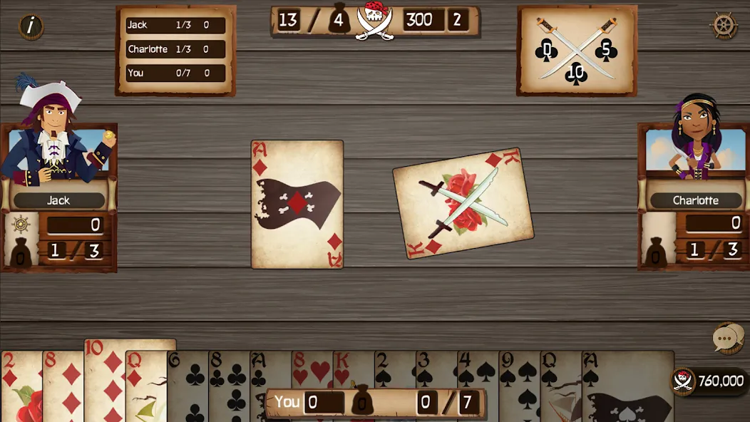 Взломанная Spades Cutthroat Pirates на Андроид — Взлом на много денег — скриншот 3