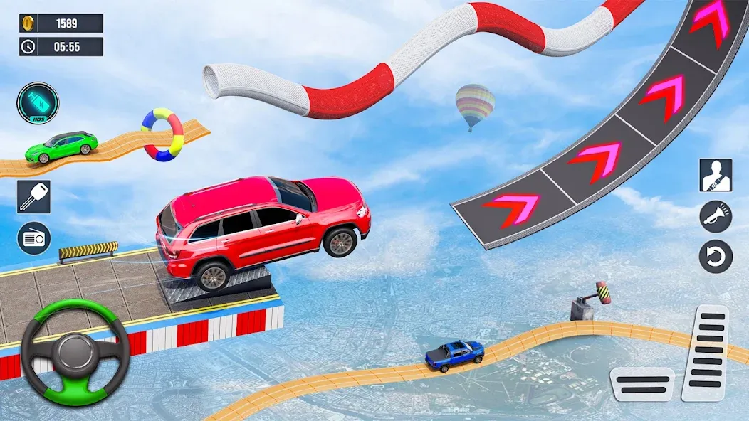 Скачать Car Stunt Games : Car Games 3D (Мод: Много денег) на Андроид — скриншот 4