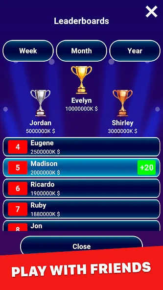 Millionaire 2024: Trivia Game MOD APK — Бесплатные покупки — скриншот 5