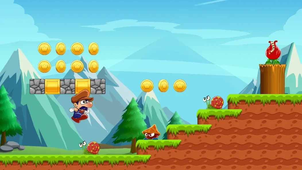 Скачать Super Bino Go:Adventure Jungle на телефон — Много денег и кристаллов — скриншот 1