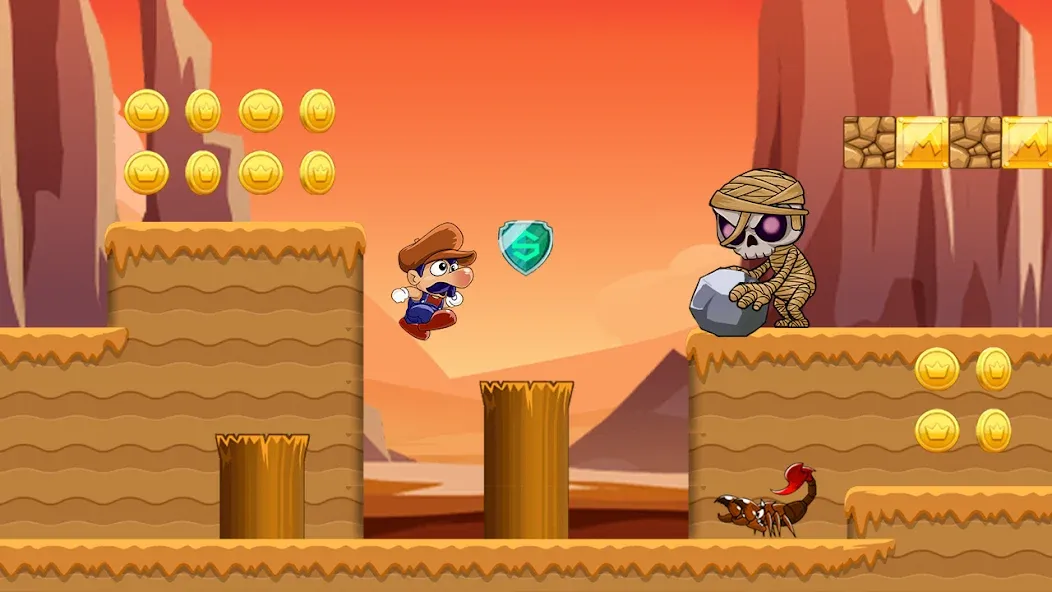 Скачать Super Bino Go:Adventure Jungle на телефон — Много денег и кристаллов — скриншот 2