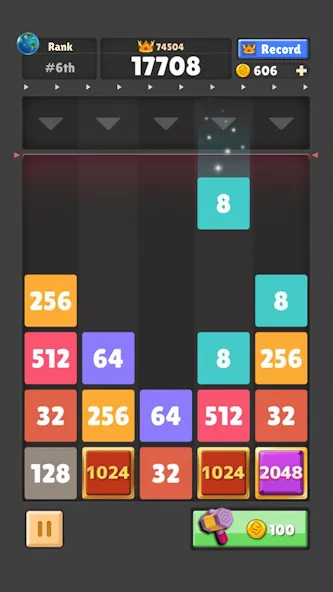 Скачать взлом Drop The Number® : Merge Game на Андроид — Много денег — скриншот 1