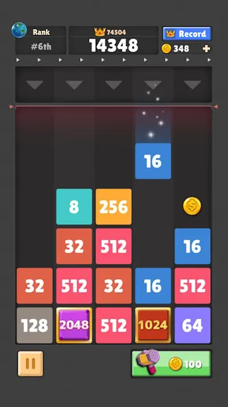 Скачать взлом Drop The Number® : Merge Game на Андроид — Много денег — скриншот 3
