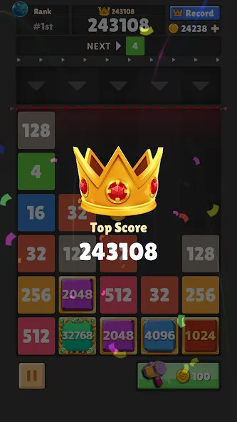 Скачать взлом Drop The Number® : Merge Game на Андроид — Много денег — скриншот 4