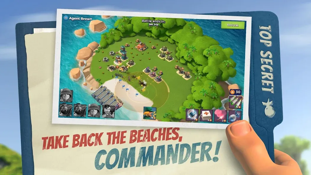 Скачать Boom Beach с модом — Много ресурсов и бесконечные деньги — скриншот 1