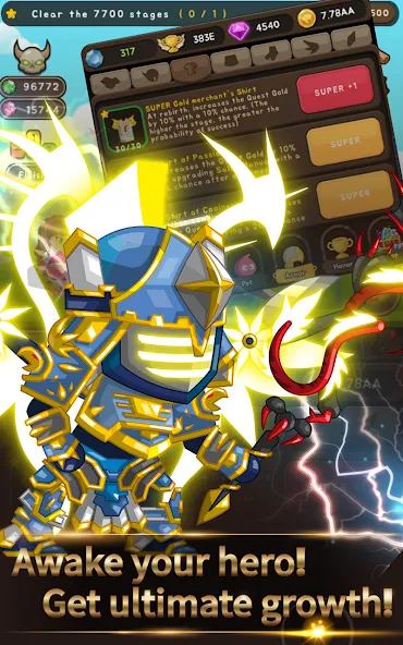 +9 God Blessing Cash Knight (Мод Много денег и алмазов) — скриншот 5
