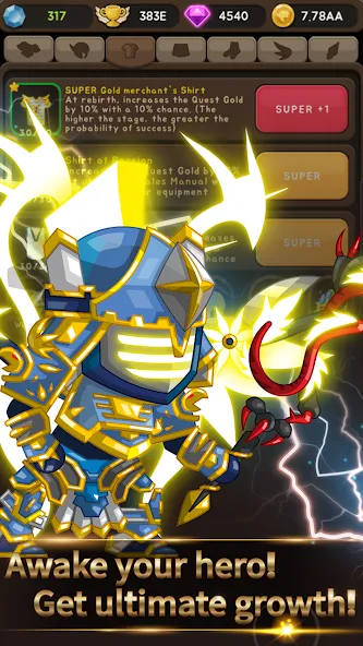 [VIP] +9 Blessing Cash Knight на Андроид — Мод Много денег и кристаллов — скриншот 1