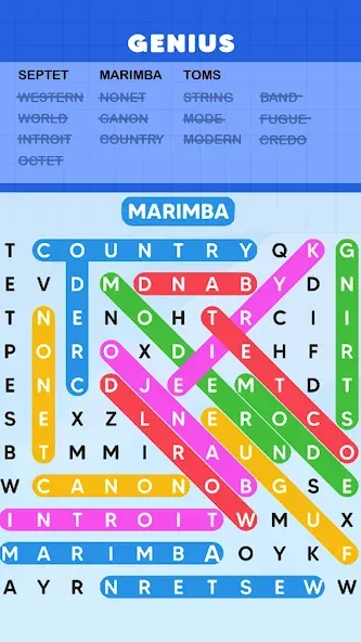 Взлом Word Search Puzzle Challenge — Все уровни открыты — скриншот 3
