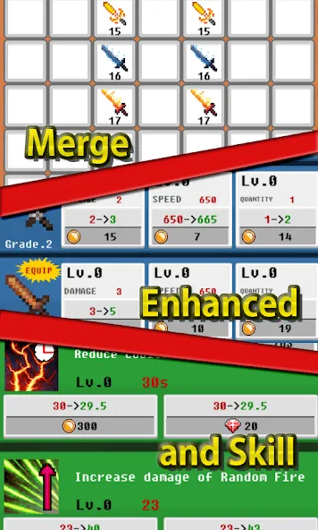 Merge Sword :Idle Merged Sword на Андроид — Много денег — скриншот 2
