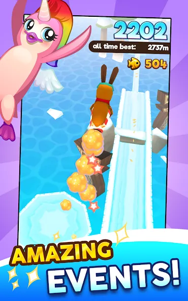 Super Penguins MOD APK — Много денег и кристаллов — скриншот 5