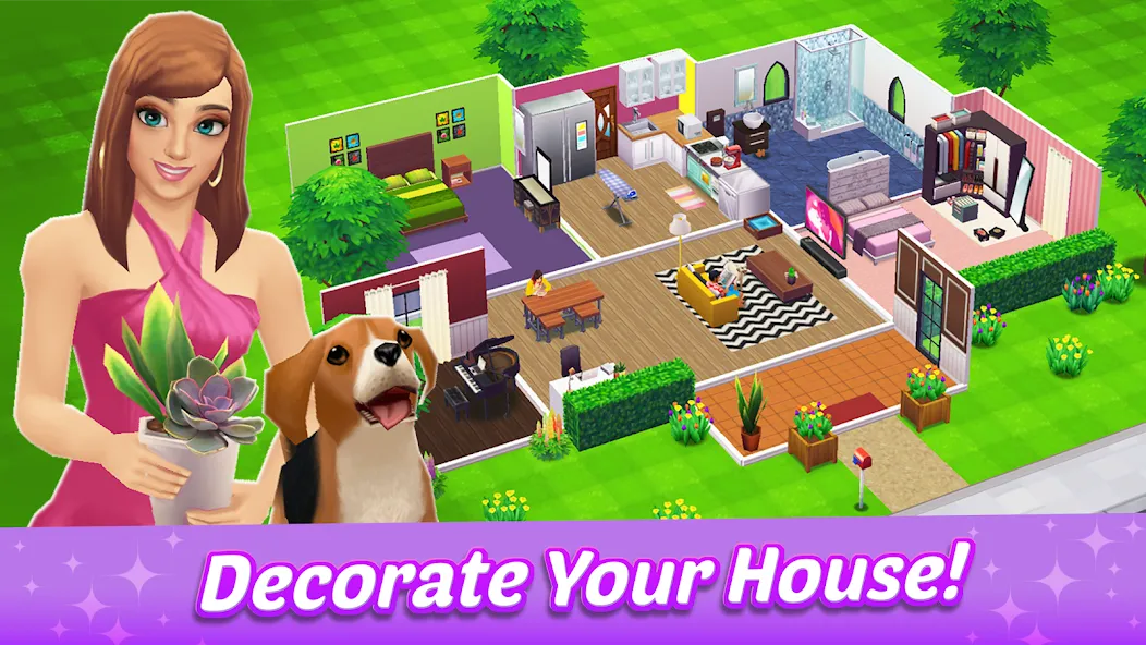 Скачать взлом Home Street - Dream House Sim на Андроид — Много денег и без рекламы — скриншот 1