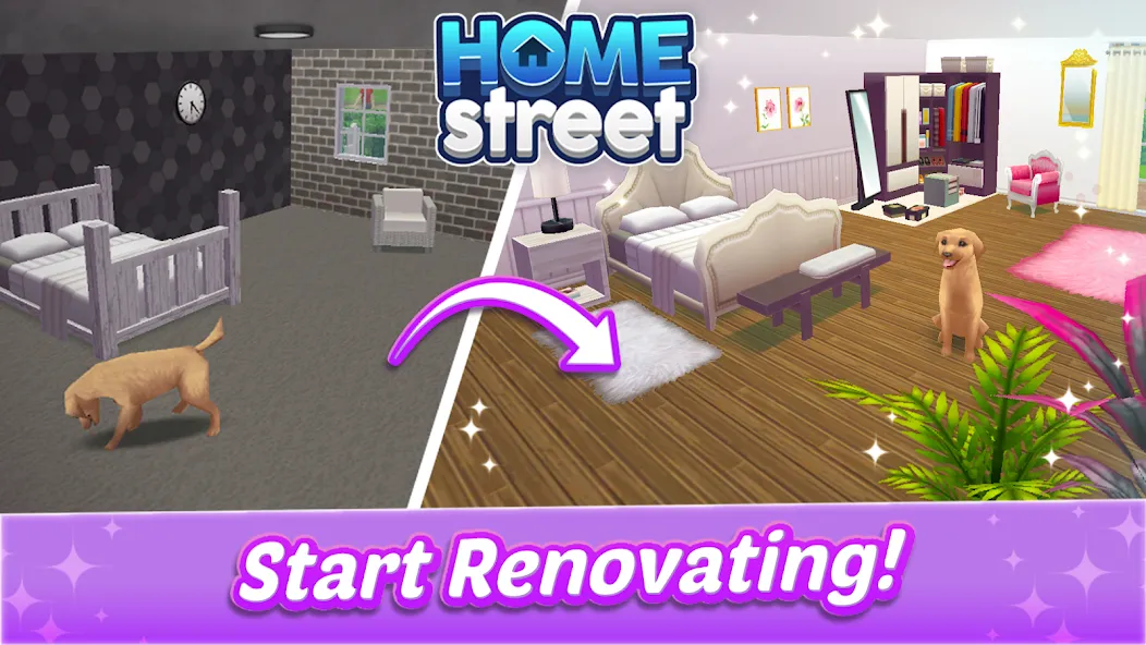 Скачать взлом Home Street - Dream House Sim на Андроид — Много денег и без рекламы — скриншот 2