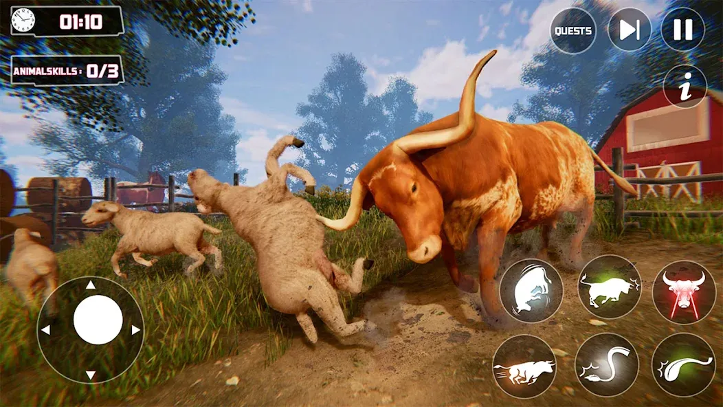 Scary Cow Simulator Rampage на Андроид — Бессмертие — скриншот 1