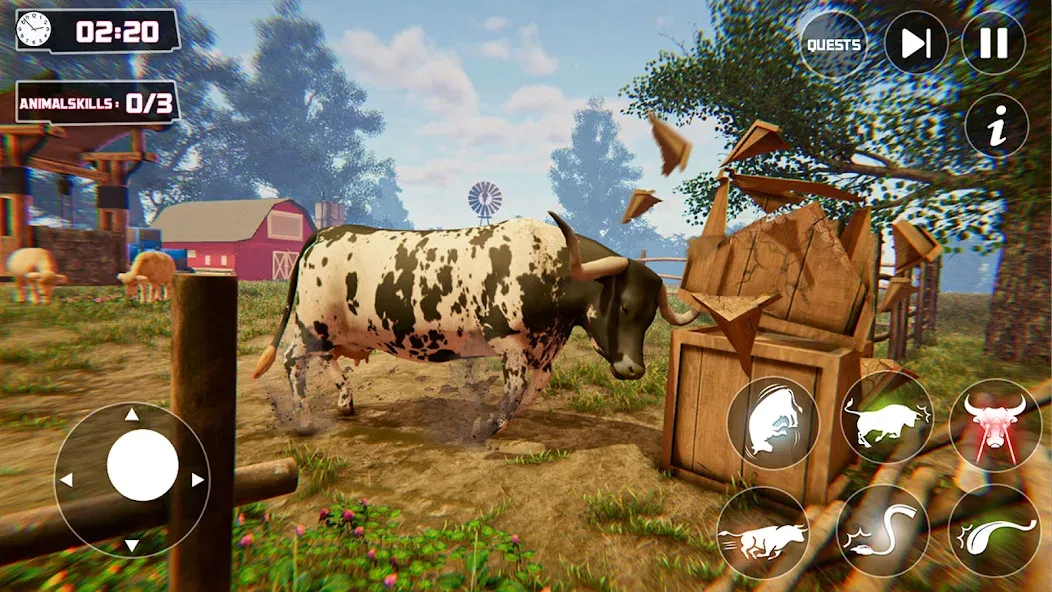 Scary Cow Simulator Rampage на Андроид — Бессмертие — скриншот 2