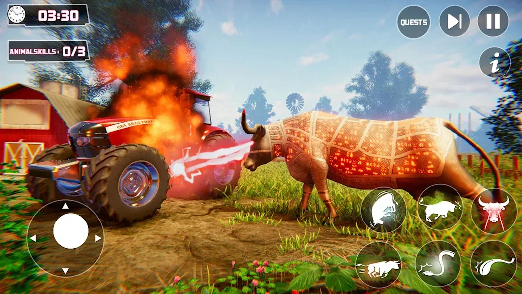 Scary Cow Simulator Rampage на Андроид — Бессмертие — скриншот 3