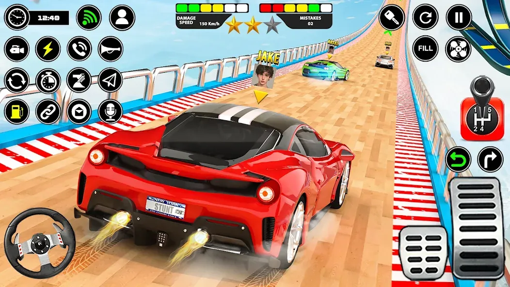 Скачать Crazy Ramp Car Stunt Master 3D на телефон — Много денег — скриншот 4
