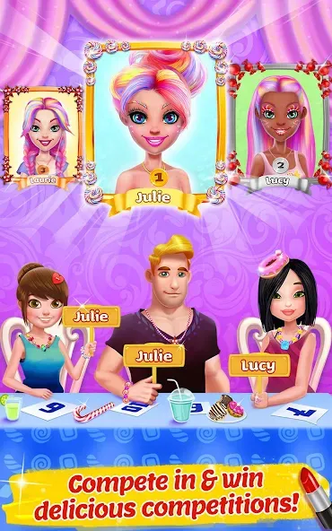 Candy Makeup Beauty Game MOD — Всё открыто и без рекламы на Андроид — скриншот 4