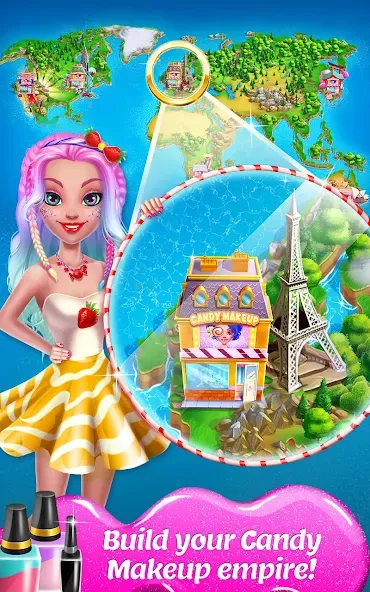 Candy Makeup Beauty Game MOD — Всё открыто и без рекламы на Андроид — скриншот 5