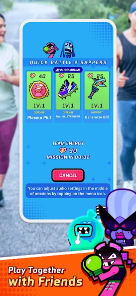 Взломанная Run Legends: Make fitness fun! на Андроид — Много энергии — скриншот 2