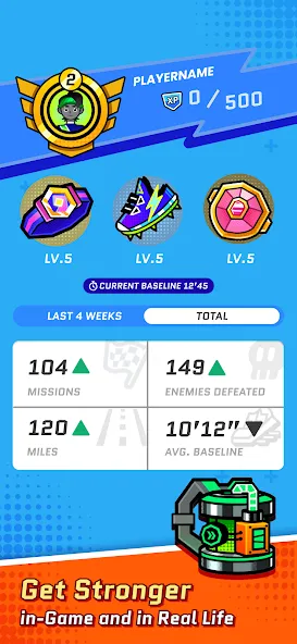 Взломанная Run Legends: Make fitness fun! на Андроид — Много энергии — скриншот 4